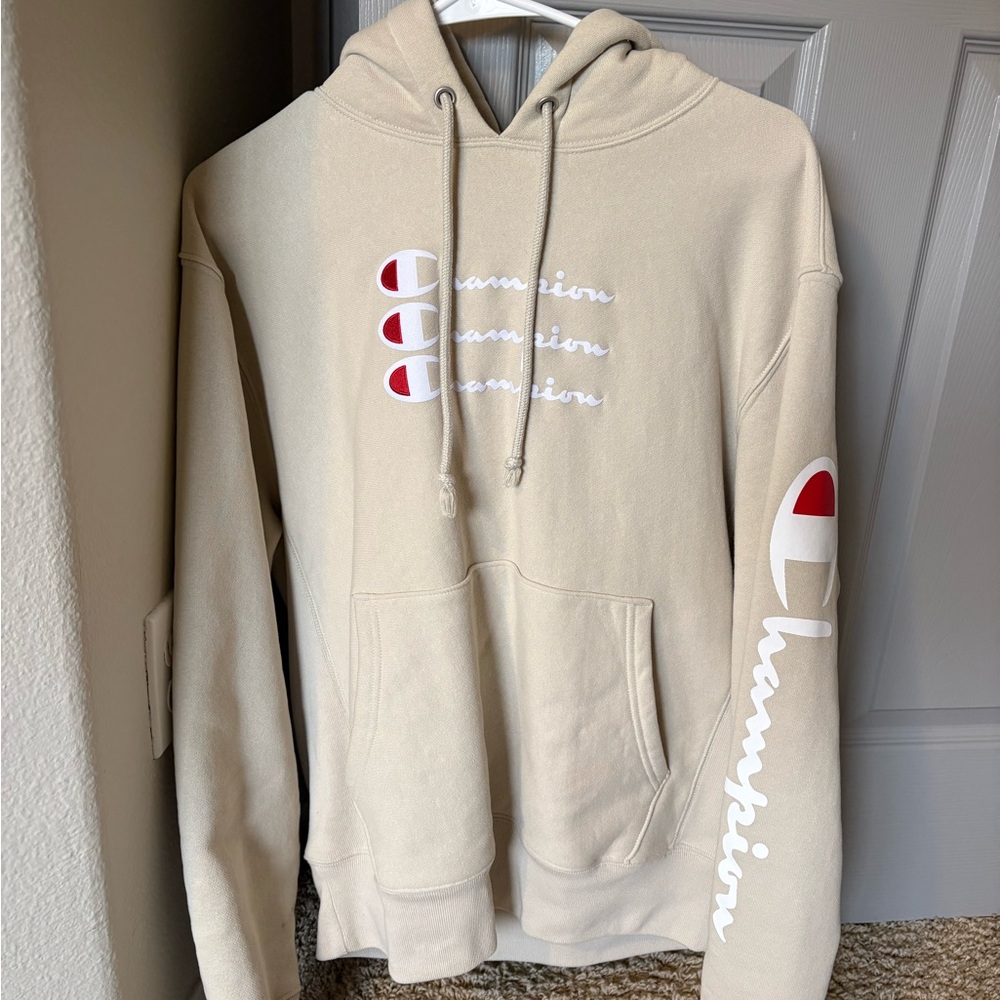 Champion Cream Reverse Weave Hoodie